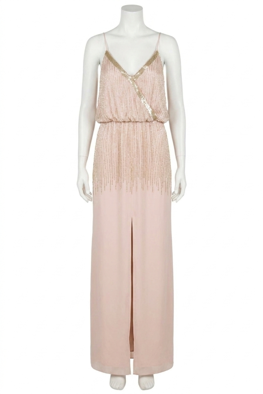 NEW SAYLOR lilith beaded maxi dress in blush